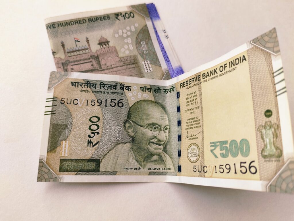Indian currency note for Punjab collector rate