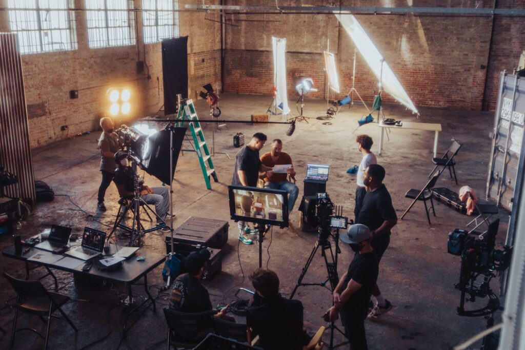 Production setup used to shoot property advertising assets