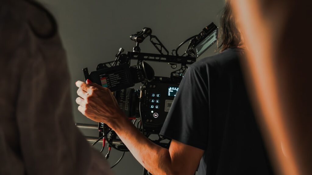 Camera filming a walkthrough, the most trusted form of real estate ad creative