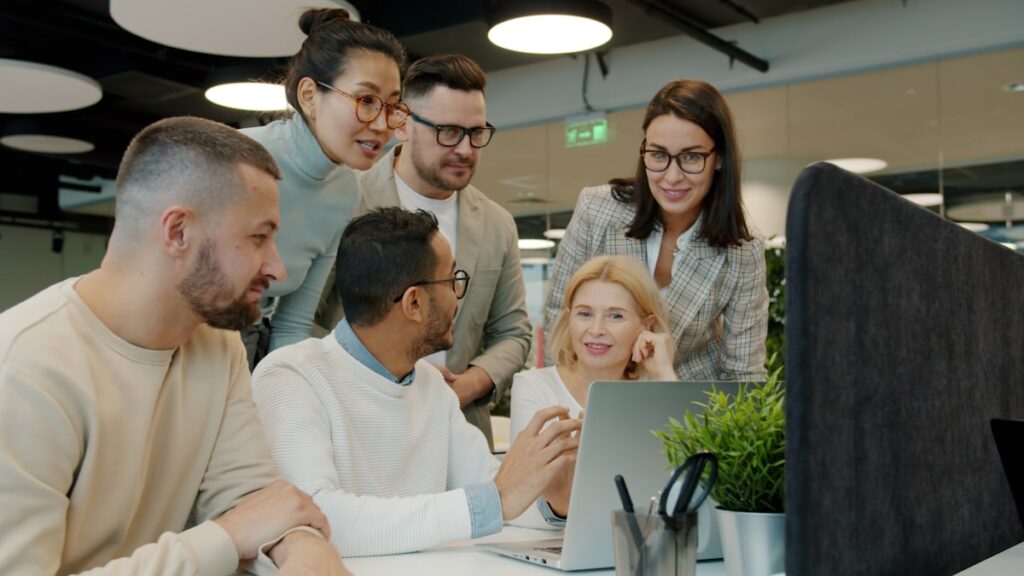 Sales team reviewing enquiries, the process a real estate CRM is meant to support