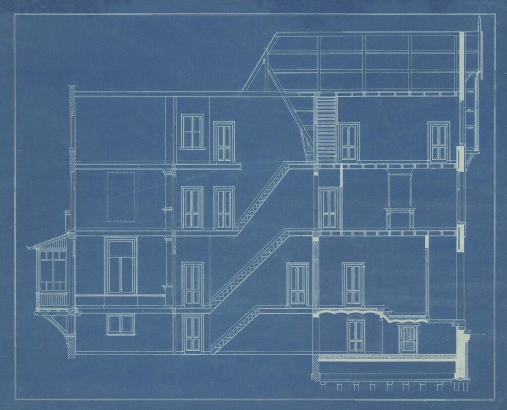 Plot layout drawings held in estate office records