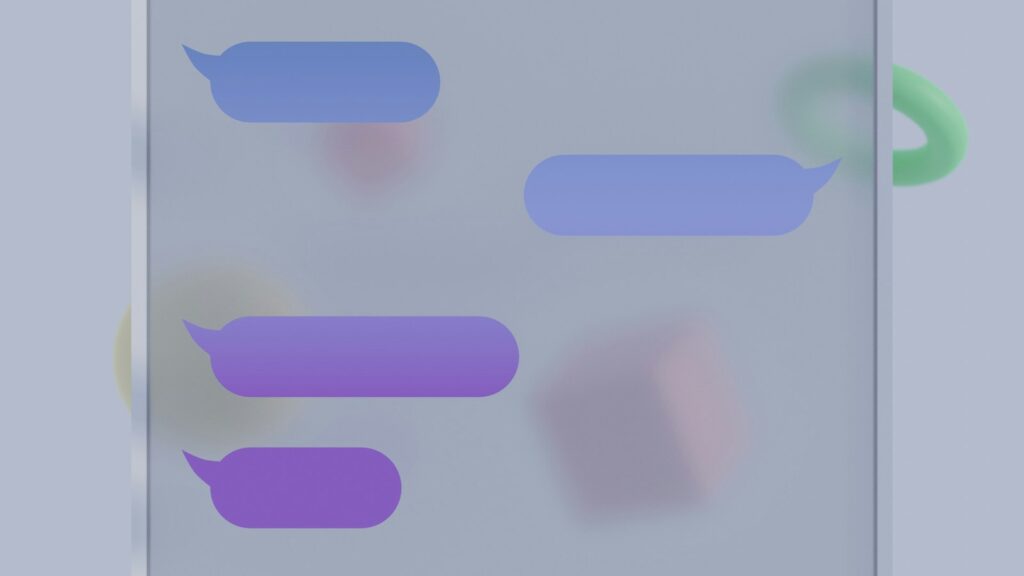 Chat bubbles showing automated replies to property enquiries on WhatsApp